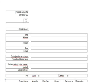 curriculum vitae srpski obrazac curriculum vitae srpski obrazac